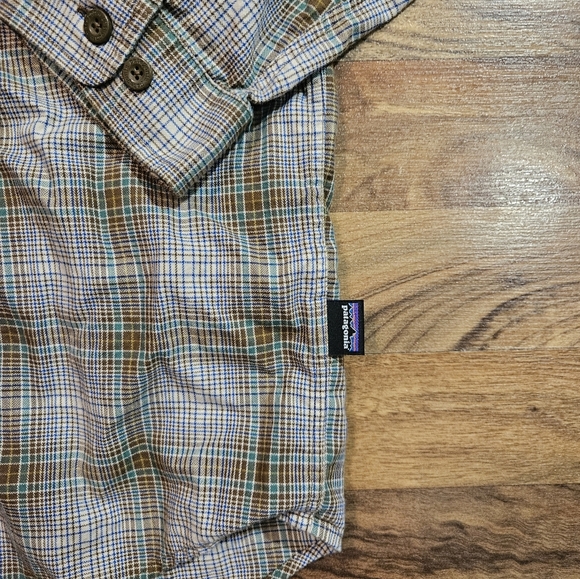 Patagonia Shirt Mens Medium Multicolor Plaid Button Long Sleeve Pocket Organic - Picture 4 of 10